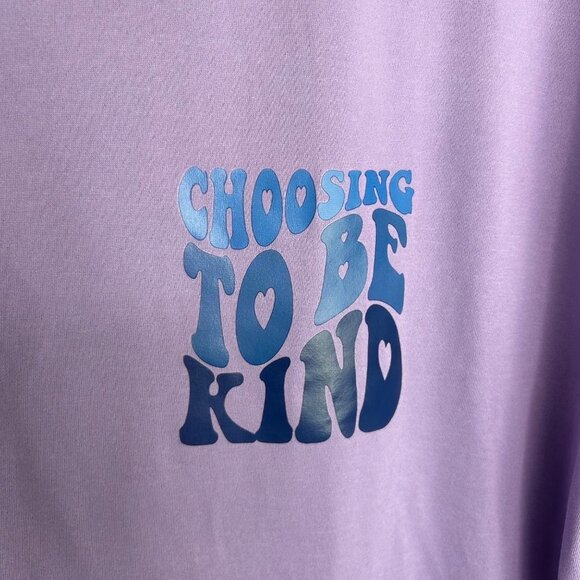 Choose to be kind purple short sleeve top size small - Picture 4 of 6